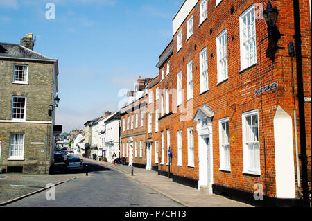 Tudor et de maisons de ville géorgiennes à Bury St Edmunds, Royaume-Uni Banque D'Images