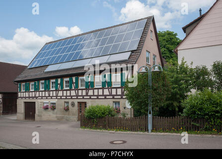 L'énergie solaire, schwaebisch Hall, région Hohenlohe, Bade-Wurtemberg, Allemagne, Heilbronn-Franconia Banque D'Images