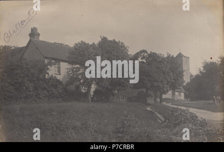 Vintage Real Photo de Chalton Bureau de poste, Hampshire, England, UK Banque D'Images