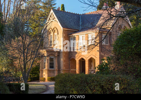 Un matin tourné de la St Judes Church of England presbytère à Bendooley street Bowral NSW Australie construit en 1880 Banque D'Images