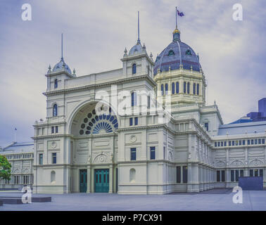 Façade de palais royal des expositions à Melbourne, Australie. Site du patrimoine mondial Banque D'Images