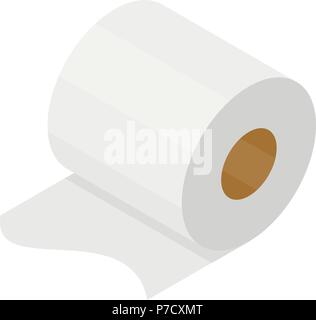 Vector illustration 3D isométrique de rouleau de papier toilette Illustration de Vecteur