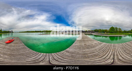 360° panorama sphérique transparente vue en projection équirectangulaire, panorama du paysage naturel en Allemagne. Contenu VR Banque D'Images