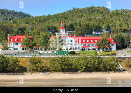 L'Hôtel Tadoussac, à l'embouchure du fjord du Saguenay dans le Saint-Laurent, Tadoussac, Québec, Canada Banque D'Images