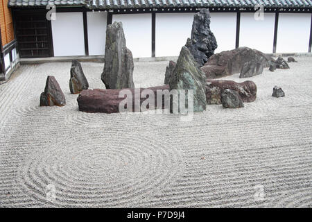 Jardin Zen, Hojo tōfuku-ji temple Tofuku-ji, quartier Higashiyama-ku, Kyoto, Japon Banque D'Images