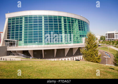 Salle des congrès image en Ufa, où le sommet des BRICS s'est tenue en 2015. Ufa, Russie. Mai 2016. Ufa city image. Banque D'Images