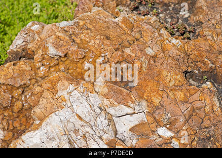 Pierre Minérale Naturelle silex, cryptocristalline sédimentaires forme du minéral de quartz. Banque D'Images