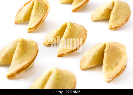 Modèle fortune cookies isolé sur fond blanc Banque D'Images