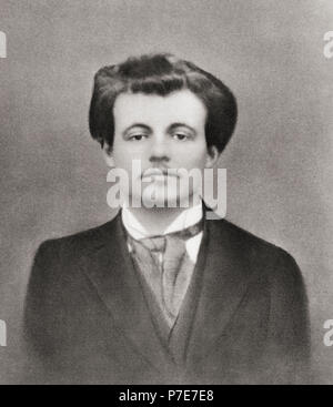 Alfred Jarry, 1873 - 1907. L'écrivain et dramaturge symboliste français. Après une impression contemporaine. Banque D'Images