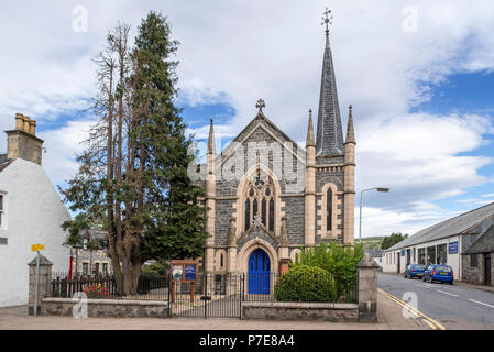 Église baptiste dans le village Grantown-on-Spey, Moray, Highland, Scotland, UK Banque D'Images