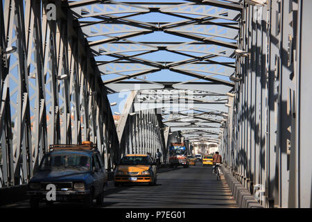 19e siècle le pont Faidherbe à Saint-Louis-du-Sénégal, Sénégal Banque D'Images