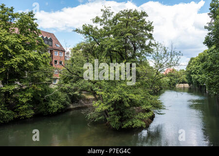 La rivière Pegnitz (Nuremberg Allemagne) Banque D'Images