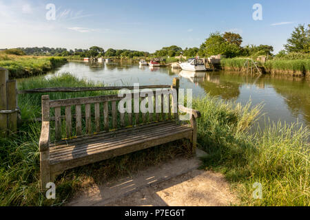 La rivière Arun dans le parc national des South Downs à Arundel, West Sussex, UK. Banque D'Images