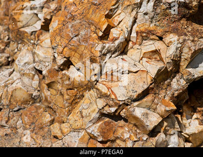 Pierre Minérale Naturelle silex, cryptocristalline sédimentaires forme du minéral de quartz. Banque D'Images