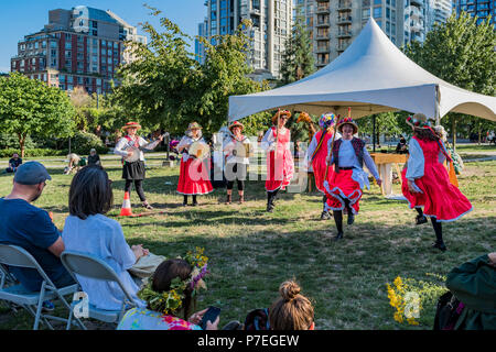 Le Gathering Festival, célébration du solstice d'été, Vancouver, Emery Barnes Park, British Columbia, Canada. Banque D'Images