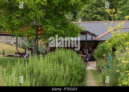 La ferme d'ail cafe, 52, île de Wight, Royaume-Uni Banque D'Images