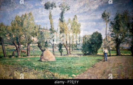 Camille Pissarro - Prairies du Valhermeil prés Pontoise (1874) Banque D'Images