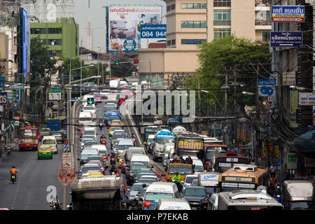 La congestion du trafic à Bangkok, Thaïlande Banque D'Images