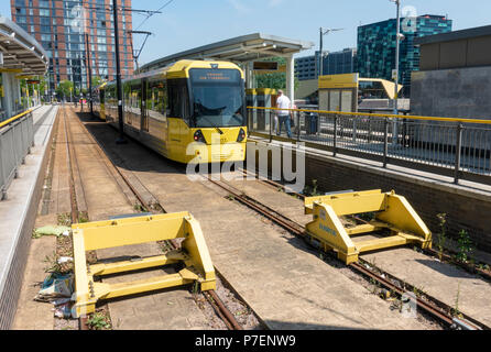 Manchester tramway Metrolink à MediaCityUK Banque D'Images