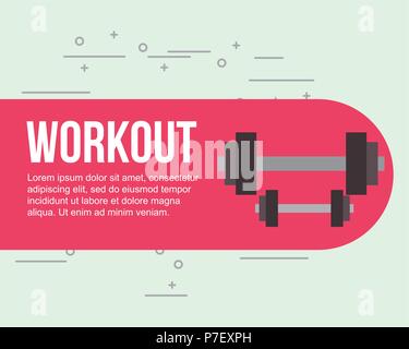 Séance de gym fitness haltères Poids vector illustration Illustration de Vecteur