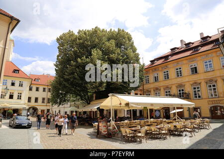 Cour Týn (Týnský Dvůr, aka Ungelt), Staré Město (vieille ville), Prague, Tchéquie (République tchèque), de l'Europe Banque D'Images