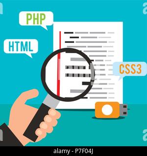 Site web de codage des programmes Illustration de Vecteur