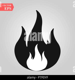 L'icône de l'incendie. Symbole du feu. Modèle plat. Stock - Vector illustration eps 10 Illustration de Vecteur