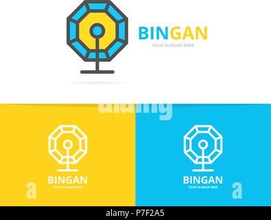 Simple lottery bingo and lotteries logo design template. Symbol and sign vector illustration Illustration de Vecteur