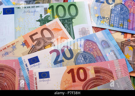 Plusieurs Euros contexte Banque D'Images