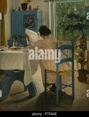 Laurits Andersen Ring (1854-1933). Peintre danois. Au petit déjeuner, 1898. Musée national. Stockholm. La Suède. Banque D'Images