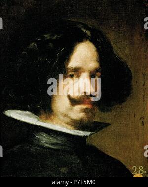 Diego Velázquez / "portrait", ch. 1640, Oli sur toile, 46 x 38 cm. Musée : MUSEO DE BELLAS ARTES. Banque D'Images