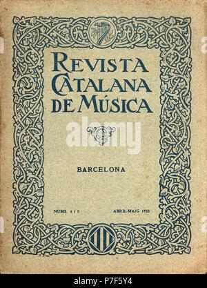 Portada de la Revista Catalana de Música, editada en Barcelona, avril-mai 1923. Banque D'Images