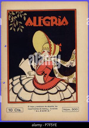 Portada de la revista infantil Alegría. Barcelone, año 1930. Banque D'Images