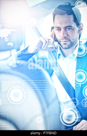 Image composite de l'arrière-plan de communication e-mail Banque D'Images