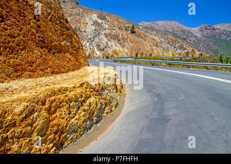 L'autoroute au-dessus de Queenstown Lyell Banque D'Images