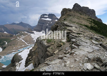 Mt. Gould et le partage des eaux, le parc national des Glaciers Banque D'Images