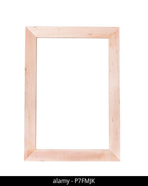 Cadre en bois vide vertical pour écrire le texte avec feuille blanche vierge, template, maquette Banque D'Images