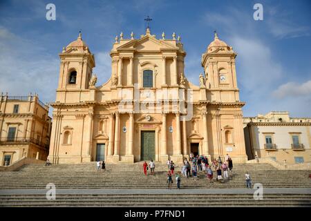 Basilica Minore di San Nicolò, Noto, Province de Syracuse, Sicile, Italie Banque D'Images