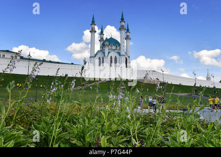 Kazan, Russie. Le 06 juillet, 2018. Le Kremlin de Kazan, forteresse, château, mosquée, UNESCO World Heritage Site, Impressions Kazan Kazan/Coupe du Monde de Football 2018 en Russie à partir de la 14.06. - 15.07.2018. Utilisation dans le monde entier | Credit : dpa/Alamy Live News Banque D'Images