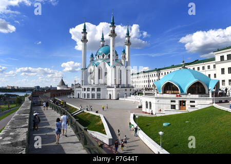 Kazan, Russie. Le 06 juillet, 2018. Le Kremlin de Kazan, forteresse, château, mosquée, UNESCO World Heritage Site, Impressions Kazan Kazan/Coupe du Monde de Football 2018 en Russie à partir de la 14.06. - 15.07.2018. Utilisation dans le monde entier | Credit : dpa/Alamy Live News Banque D'Images