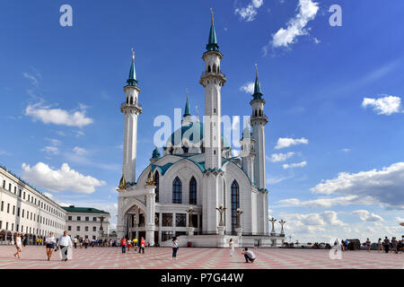 Kazan, Russie. Le 06 juillet, 2018. Le Kremlin de Kazan, forteresse, château, mosquée, UNESCO World Heritage Site, Impressions Kazan Kazan/Coupe du Monde de Football 2018 en Russie à partir de la 14.06. - 15.07.2018. Utilisation dans le monde entier | Credit : dpa/Alamy Live News Banque D'Images