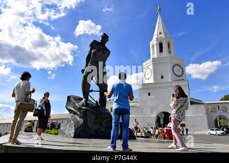 Kazan, Russie. Le 06 juillet, 2018. Le Kremlin de Kazan, forteresse, château, Site du patrimoine mondial de l'UNESCO, Impressions Kazan Kazan/Coupe du Monde de Football 2018 en Russie à partir de la 14.06. - 15.07.2018. Utilisation dans le monde entier | Credit : dpa/Alamy Live News Banque D'Images