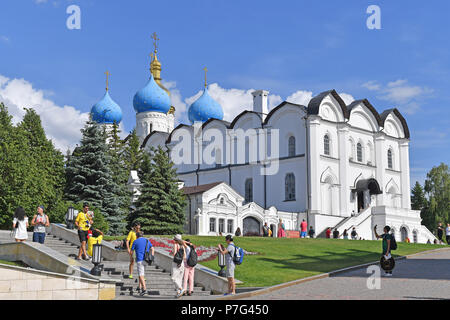 Kazan, Russie. Le 06 juillet, 2018. Le Kremlin de Kazan, forteresse, le château, la Cathédrale, mosquée, UNESCO World Heritage Site, Impressions Kazan Kazan/Coupe du Monde de Football 2018 en Russie à partir de la 14.06. - 15.07.2018. Utilisation dans le monde entier | Credit : dpa/Alamy Live News Banque D'Images