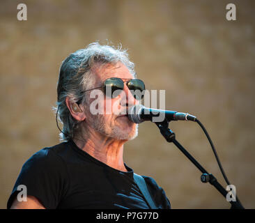 Hyde Park, Londres, Royaume-Uni. 6e juillet 2018. Roger Waters effectue le jour 1 de l'heure d'été britannique Barclaycard présente dans Hyde Park. Michael Tubi/Alamy Live News Banque D'Images