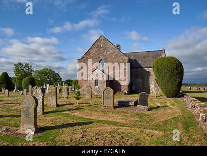 Une fin sur avis de Stracathro Église Paroissiale située dans une vallée, de terres arables en Stracathro, Angus, Scotland. Banque D'Images