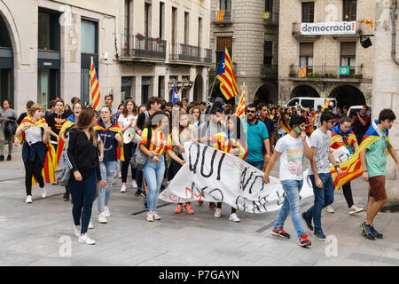 Gérone, Catalogne, région du nord de l'Espagne - Banque D'Images