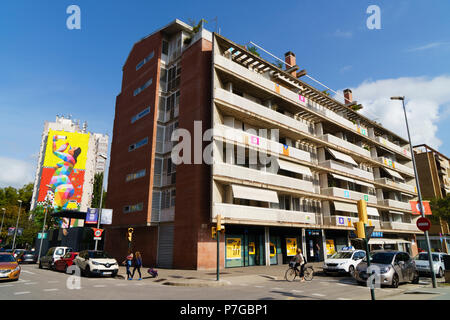 Gérone, Catalogne, région du nord de l'Espagne - appartements. Banque D'Images