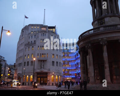 BBC Broadcasting House, Portland Place, London. Banque D'Images