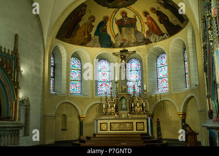 La Basilique de Saint Castor, c'est la plus ancienne église de Coblence dans le land allemand de Rhénanie-Palatinat, à proximité du Deutsches Eck. Banque D'Images