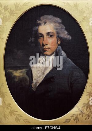 Richard Brinsley Sheridan (1751-1816). Dramaturge et homme d'État irlandais. Portrait par John Hoppner (1758-1810), fin des années 1780-début des années 1790. Le Musée de l'Ermitage. Saint Petersburg. La Russie. Banque D'Images